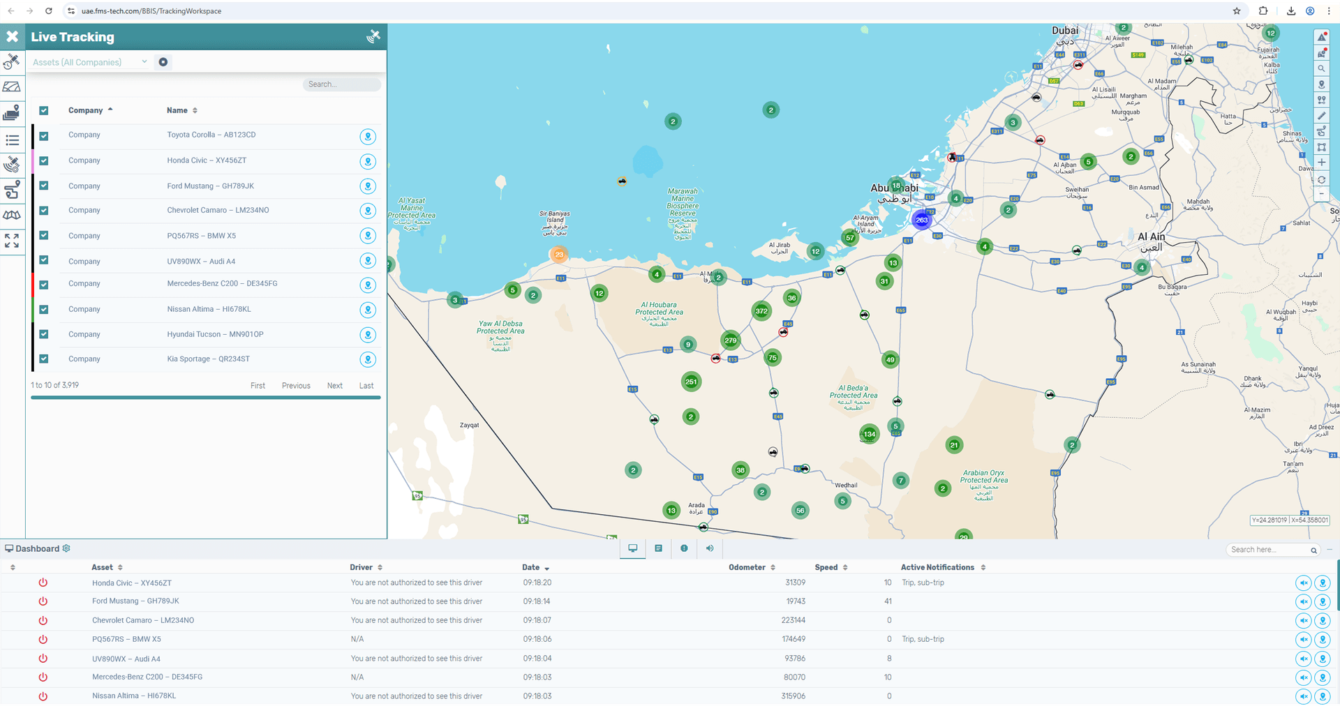 Live Tracking UI