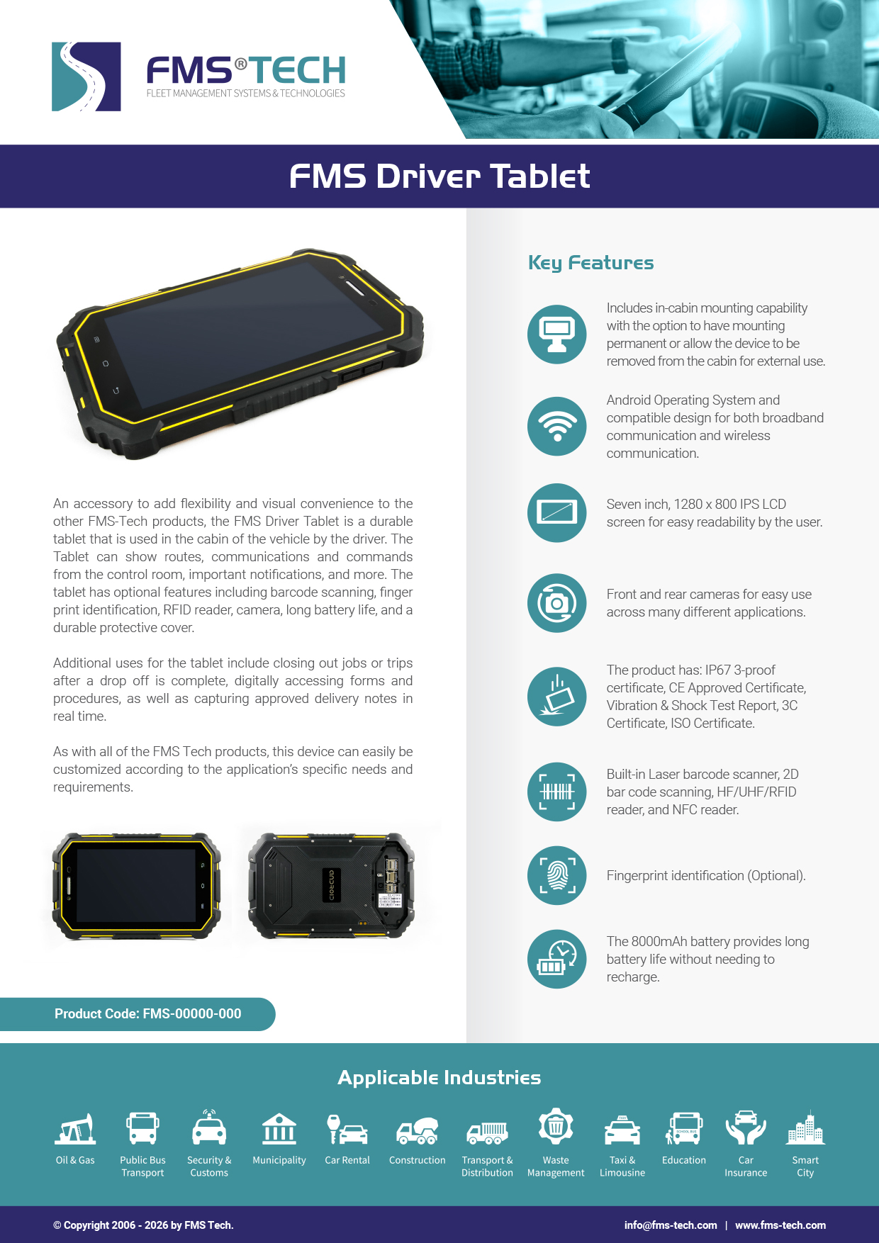 FMS Driver Tablet