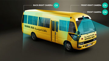 Smart School Bus System Back Back Right Camera
