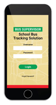 Smart School Bus System App Login Screen